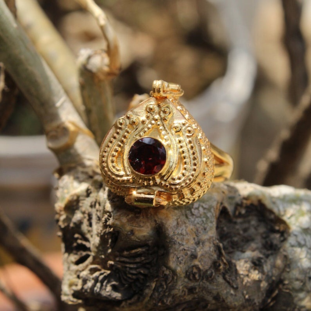 Poison Ring 22k Gold Plated